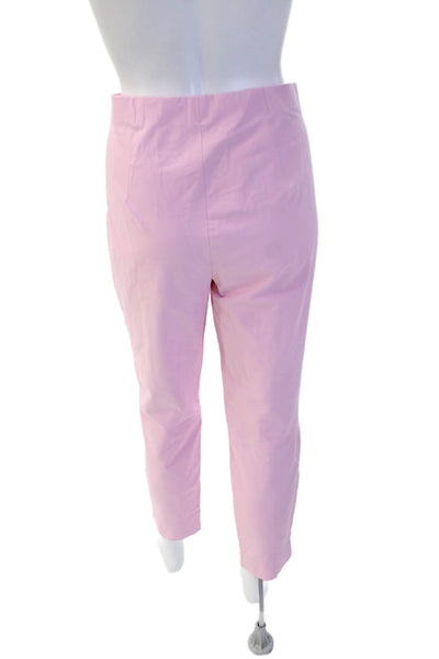 Seductive Women Ankle Cropped Pants Pink Cotton Blend Size 42