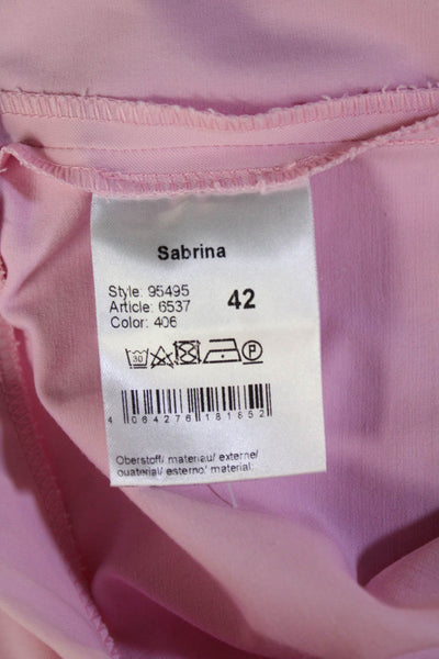 Seductive Women Ankle Cropped Pants Pink Cotton Blend Size 42