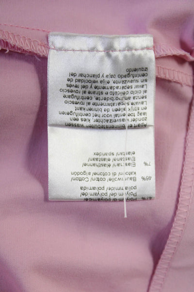 Seductive Women Ankle Cropped Pants Pink Cotton Blend Size 42
