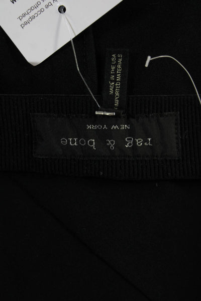 Rag & Bone Womens Ankle Jeggings Black Zip Solid Size 2