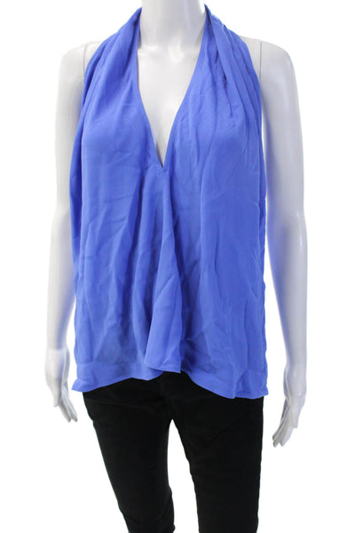 Polo Ralph Lauren Women Blue V-Neck Cotton Sleeveless Tank Size 4