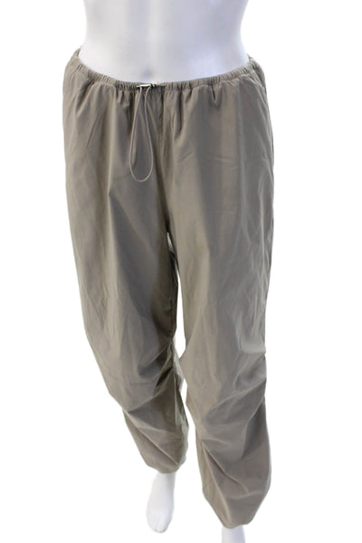 Athleta Unisex Cargo Windbreaker Pants Gray Drawstring Polyester Size XS
