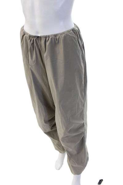 Athleta Unisex Cargo Windbreaker Pants Gray Drawstring Polyester Size XS
