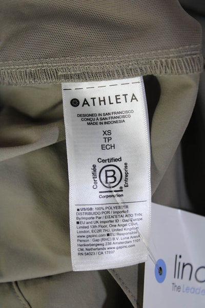 Athleta Unisex Cargo Windbreaker Pants Gray Drawstring Polyester Size XS