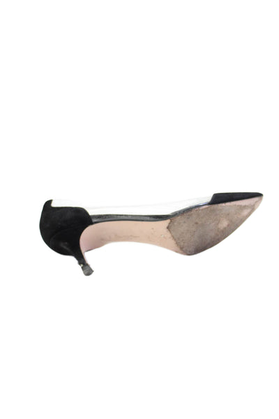 Gianvito Rossi Womens Suede Transparent Heels Black Size 38 8
