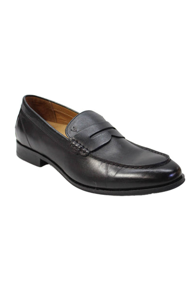 Vionic Mens Leather Slip On Loafers Dress Shoes Black Size 11.5