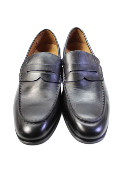 Vionic Mens Leather Slip On Loafers Dress Shoes Black Size 11.5