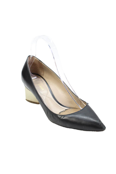 Nicholas Kirkwood Womens Leather Pointed Toe Heels Black Size 38 8