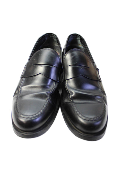Tods Mens Leather Slip On Loafers Dress Shoes Black Size 10.5