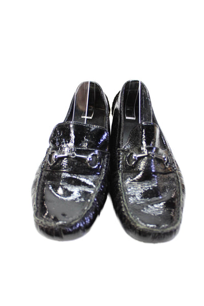 Cole Haan Womens Slip On Round Toe Patent Leather Loafers Black Size 7.5