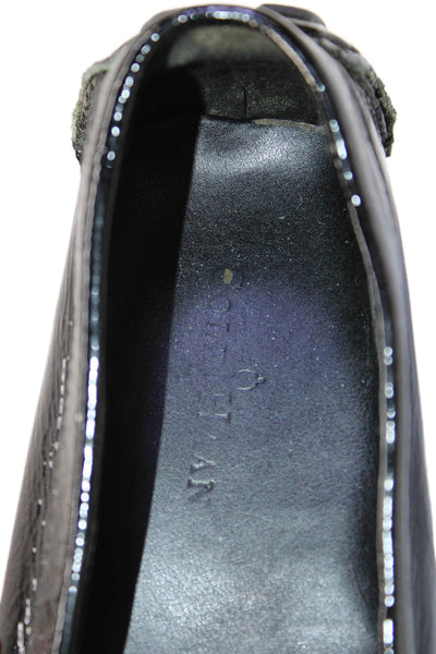 Cole Haan Womens Slip On Round Toe Patent Leather Loafers Black Size 7.5