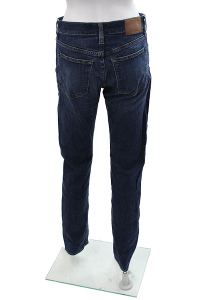 J Crew Mens Straight Jeans Dark Blue Button Fly Size 30