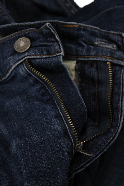 J Crew Mens Straight Jeans Dark Blue Button Fly Size 30