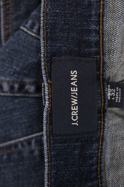 J Crew Mens Straight Jeans Dark Blue Button Fly Size 30