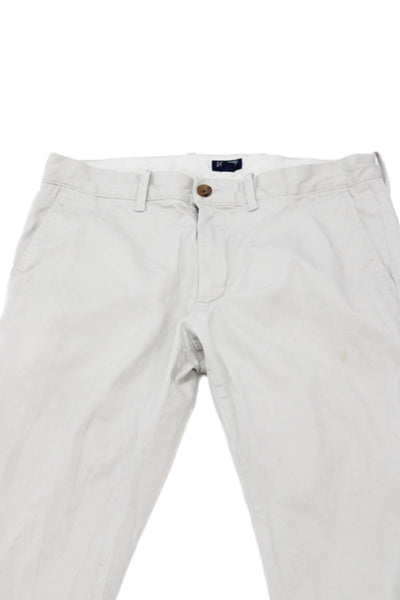 J Crew Men Beige Classic Chinos Cotton Stretch Size 32