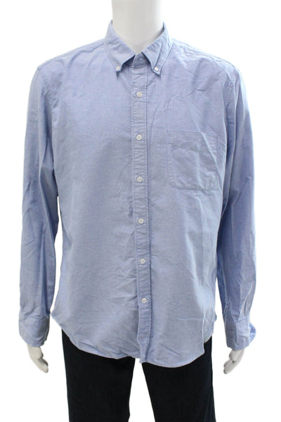 J Crew Men's Long Sleeves Casual Button Down Shirt Blue Size L