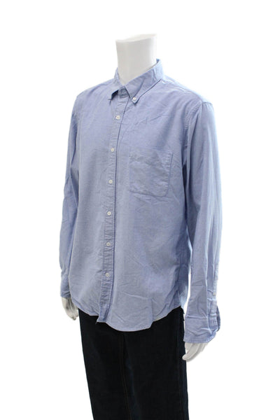 J Crew Men's Long Sleeves Casual Button Down Shirt Blue Size L