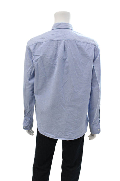 J Crew Men's Long Sleeves Casual Button Down Shirt Blue Size L
