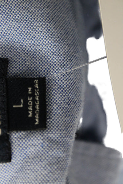 J Crew Men's Long Sleeves Casual Button Down Shirt Blue Size L