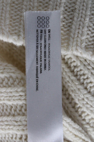 En Saison Unisex Beige Striped Turtleneck Pullover Sweater Long Sleeve Size XS