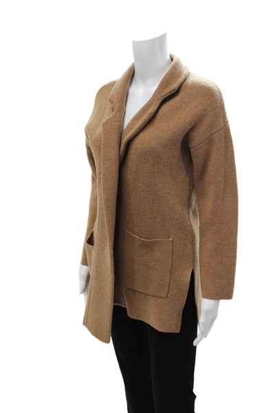 Madewell Unisex Cardigan Collared Brown Long Sleeve Size XS