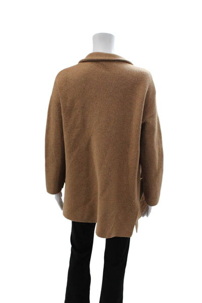 Madewell Unisex Cardigan Collared Brown Long Sleeve Size XS