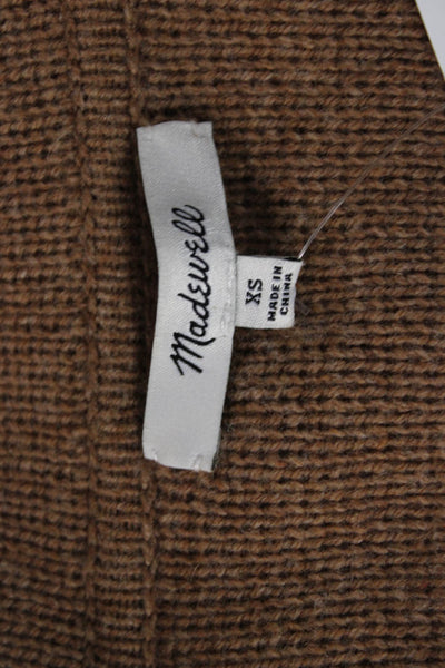 Madewell Unisex Cardigan Collared Brown Long Sleeve Size XS
