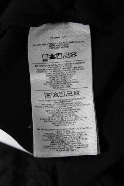P.E. Nation Womens Cropped Black Graphic Sleeveless T-Shirt Size L