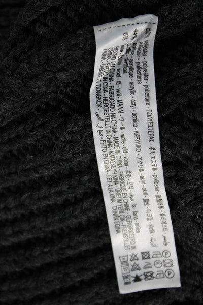 Zara Unisex Pullover Sweater Dark Gray Turtleneck Long Sleeve Size S
