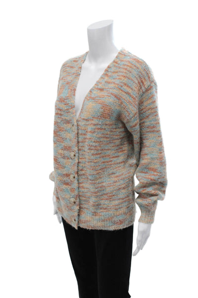 NIA Unisex Beige V-Neck Button Cardigan Sweater Size S
