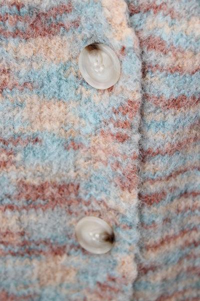 NIA Unisex Beige V-Neck Button Cardigan Sweater Size S
