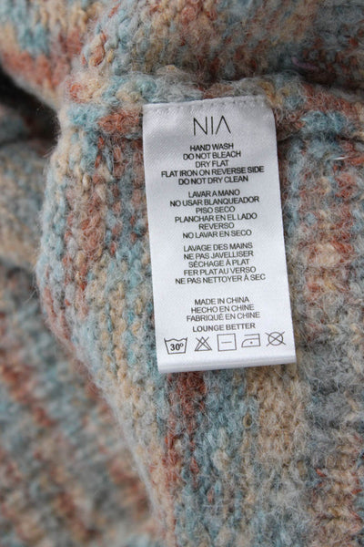 NIA Unisex Beige V-Neck Button Cardigan Sweater Size S