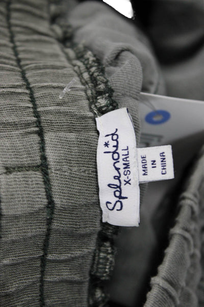 Splendid Unisex Cropped Jogger Pants Dark Gray Camouflage Size XS