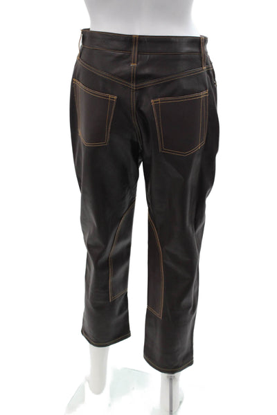 Still Here Unisex Black Cropped Biker Pants Button Closure Size 26