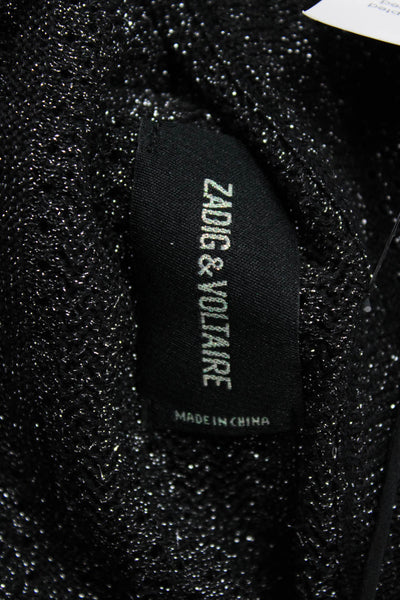 Zadig & Voltaire Womens Sweater Dress Black V-Neck Sleeveless Cotton Size XS