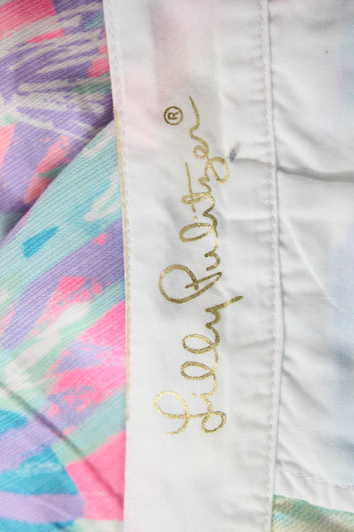 Lilly Pulitzer Unisex Pink Beach Shorts 100% Cotton Spring Size 2