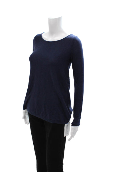 Lilly Pulitzer Womens Basic Long Sleeve Dark Blue Acrylic Sweater Size S