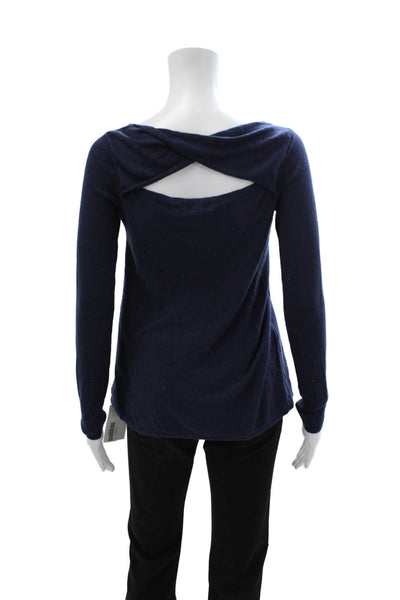 Lilly Pulitzer Womens Basic Long Sleeve Dark Blue Acrylic Sweater Size S