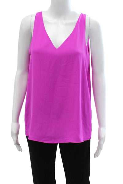 Lilly Pulitzer Womens Camisole Pink V Neck 100% Polyester Sleeveless Size S