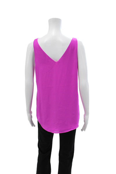Lilly Pulitzer Womens Camisole Pink V Neck 100% Polyester Sleeveless Size S