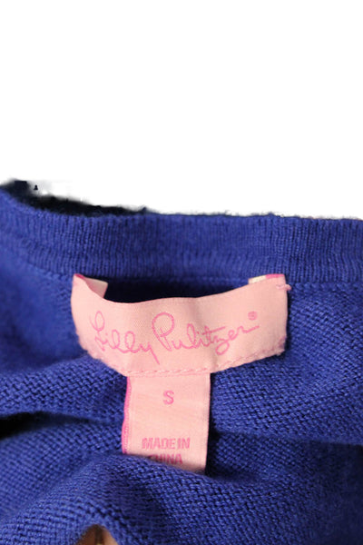 Lilly Pulitzer Womens Blue V-Neck Tunic Long Sleeve Size S
