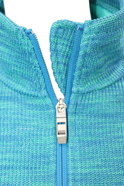 Spyder Women Windbreaker Blue High Neck Zip Long Sleeve Polyester Size XS