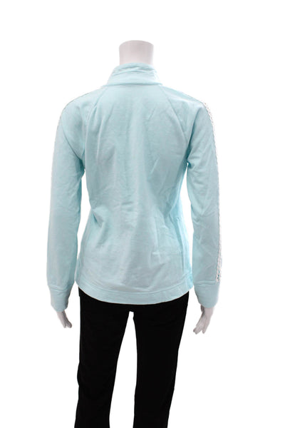 Lilly Pulitzer Women Light Blue Henley Sweatshirt Mock Neck Size S