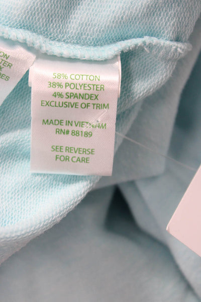 Lilly Pulitzer Women Light Blue Henley Sweatshirt Mock Neck Size S