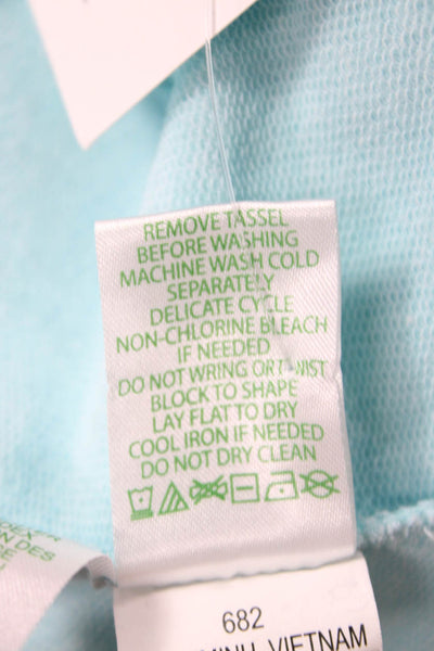 Lilly Pulitzer Women Light Blue Henley Sweatshirt Mock Neck Size S
