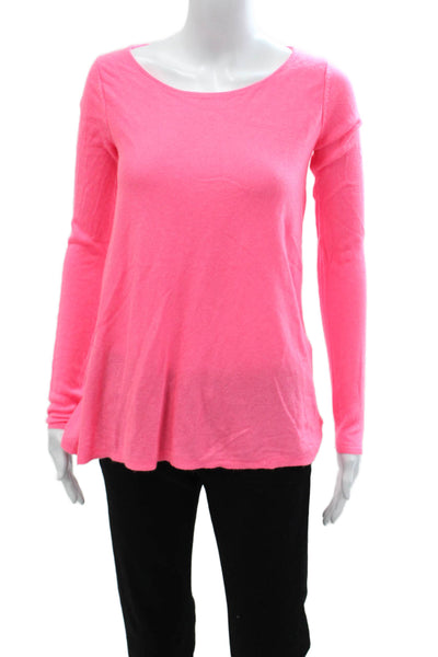 Lilly Pulitzer Women Pink Basic Acrylic Sweater Round Neck Long Sleeve Size S