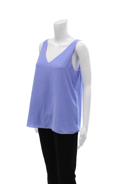 Lilly Pulitzer Women Purple V-Neck Camisole Sleeveless Polyester Size S