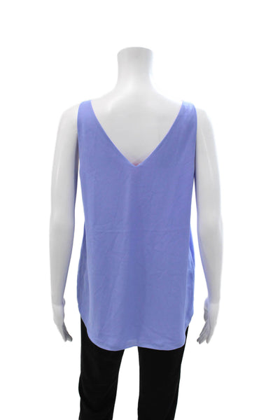 Lilly Pulitzer Women Purple V-Neck Camisole Sleeveless Polyester Size S