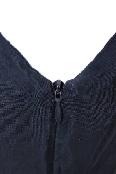 Hatch Women Jumpsuit Dark Blue V Neck Sleeveless Cupro Size 0