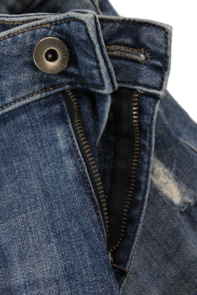 DL 1961 Womens Ankle Cropped Skinny Jeans Blue Mid Rise Size 29